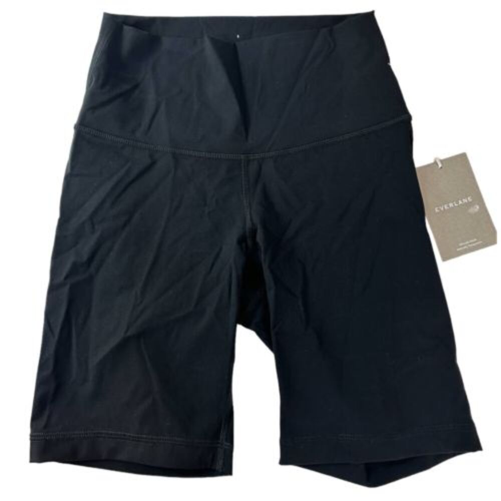 Everlane Perform Black Short Shorts NEW Womens Sz S Wide Waistband Stretchy